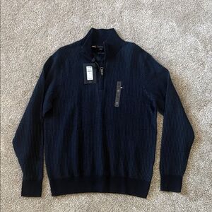 Tommy Hilfiger Men's Dark Blue Zip-Up Sweater